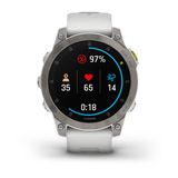  Garmin Epix Gen 2, Sapphire - White Titanium, Silicone Band 