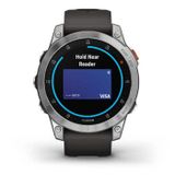  Garmin Epix Gen 2, Slate Steel  with  Silicone Band 