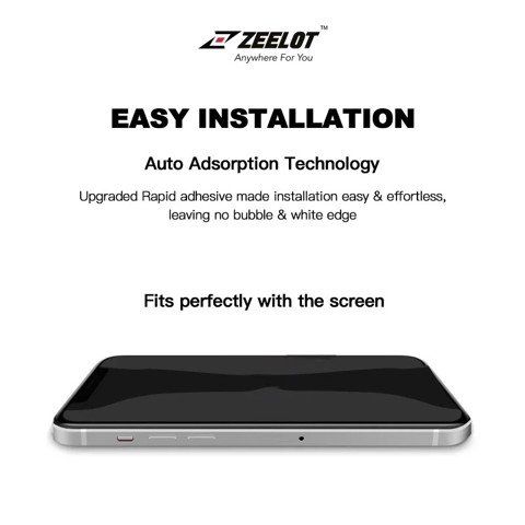 Kính Chống Vân Tay Chống Nhìn Trộm Cao Cấp (Có Lưới Loa) ZEELOT cho iPhone 12 6.1