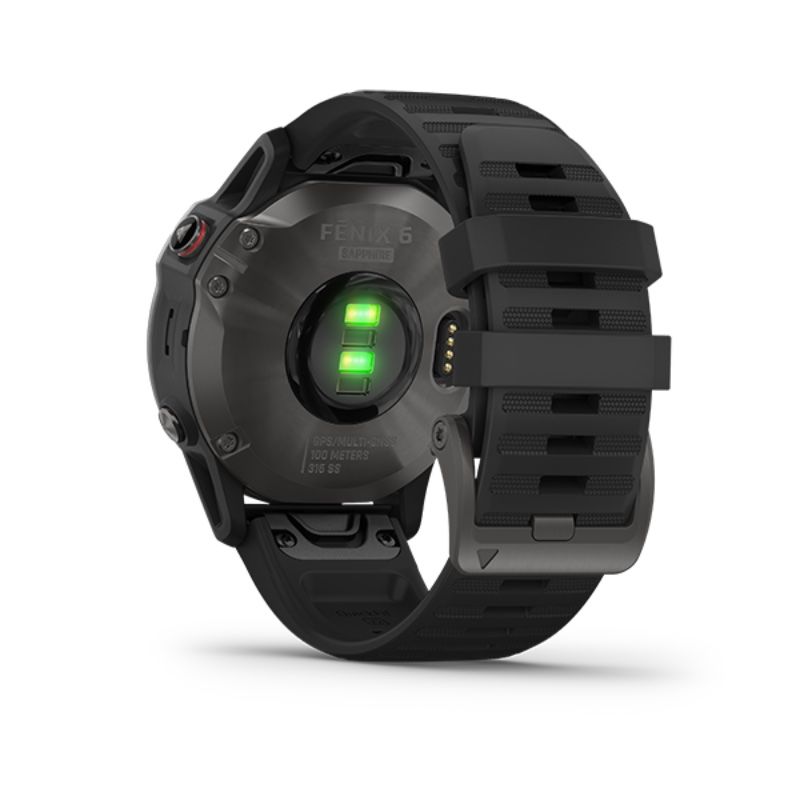Garmin Fenix 6, Sapphire - Carbon Gray DLC with Black Band
