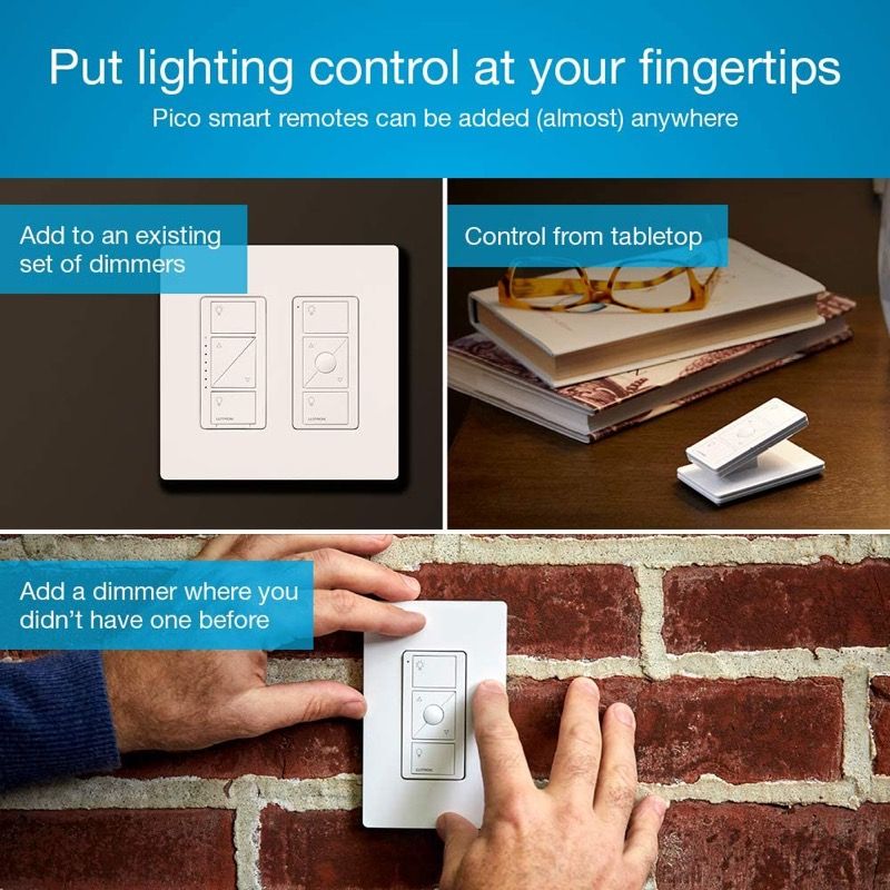 Lutron Caseta Wireless Smart Lighting Lamp Dimmer (2 count) Starter Kit - nhập khẩu