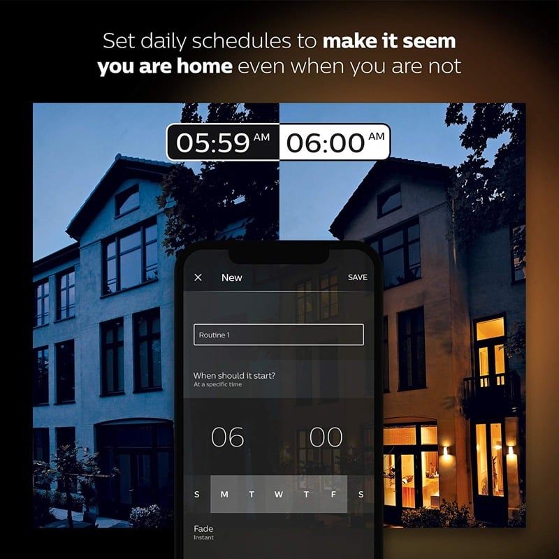 Philips Hue White and Color Ambiance Kit (4 x A19 Bulbs + 1 Hub)