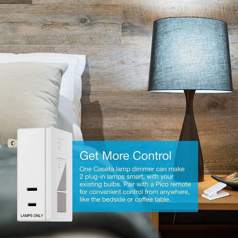 Lutron Caseta Wireless Smart Lighting Lamp Dimmer (2 count) Starter Kit - nhập khẩu