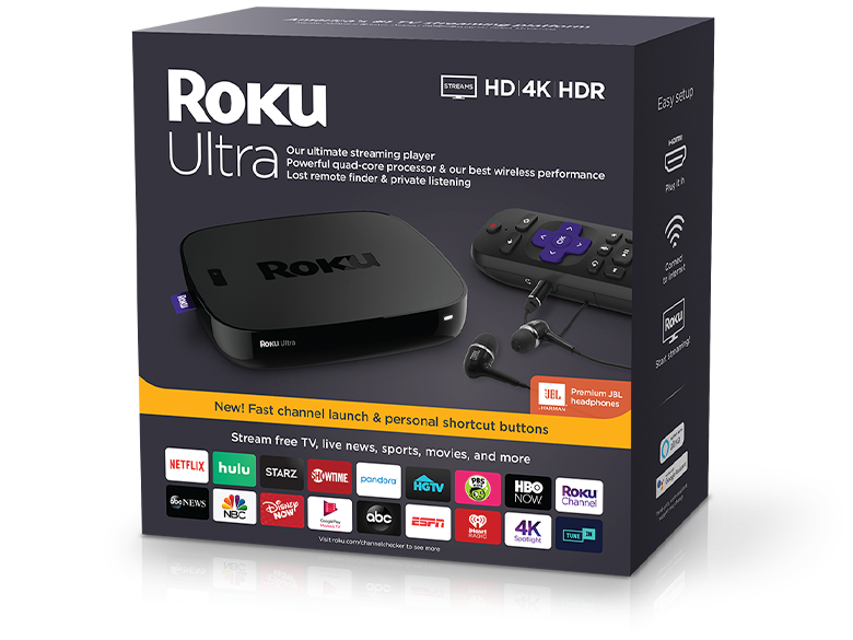 Roku Ultra HDR 4K UHD Streaming Media Player