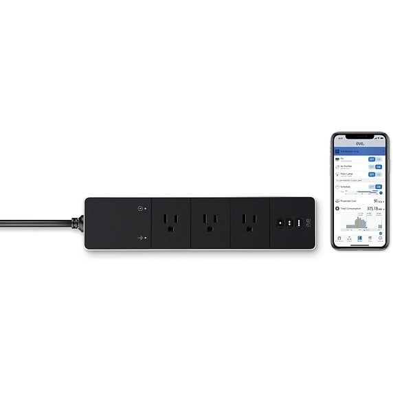 Apple Eve Energy Strip - Connected Triple Outlet
