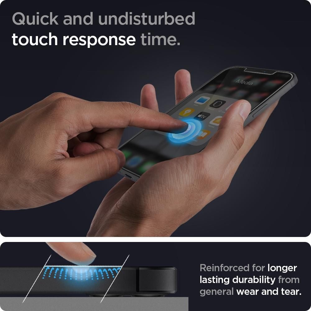 Ốp Spigen Screen Protector EZ Fit Glas.tR Slim iPhone 12 Pro Max
