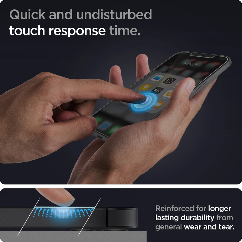 Ốp Spigen Screen Protector EZ FIT GLAS.tR Privacy iPhone 12 Pro Max