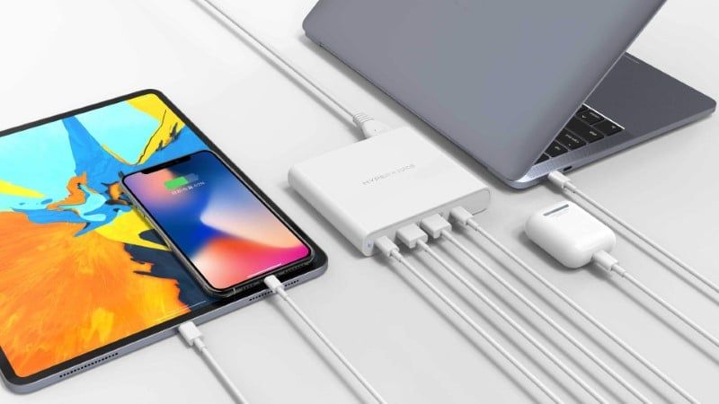 Cục sạc đa cổng HyperJuice 87W dual USB-C/USB A QC3.0