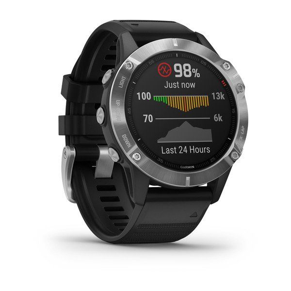 Garmin Fenix 6 Silver with Black Band