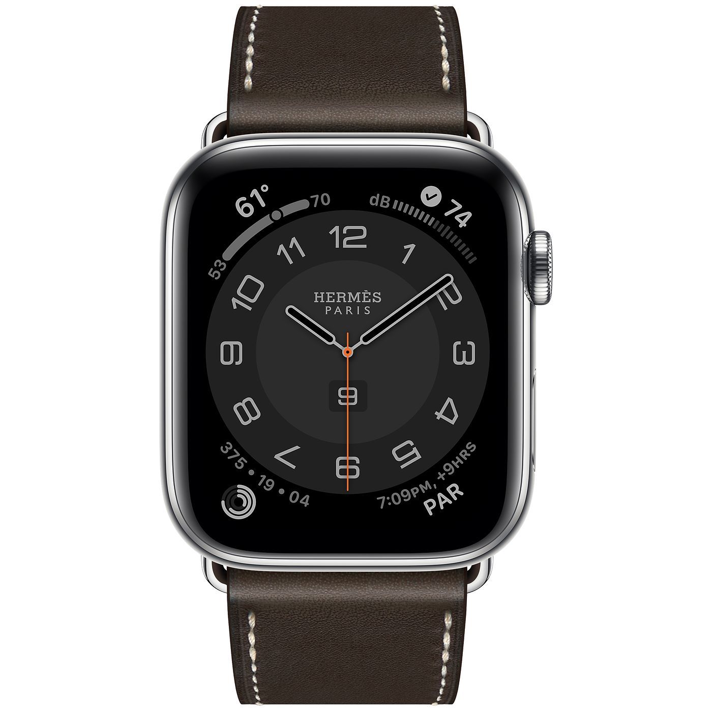 Apple Watch 44mm Hermès Silver Stainless Steel Case with Single Tour Deployment Buckle