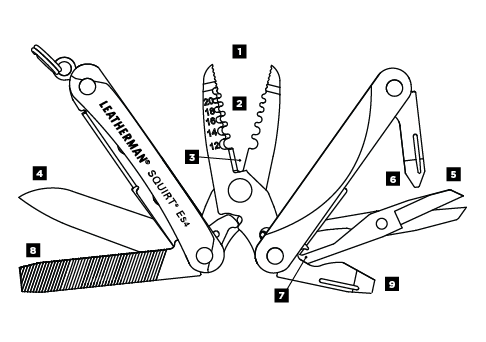 Dao đa năng Leatherman SQUIRT® ES4