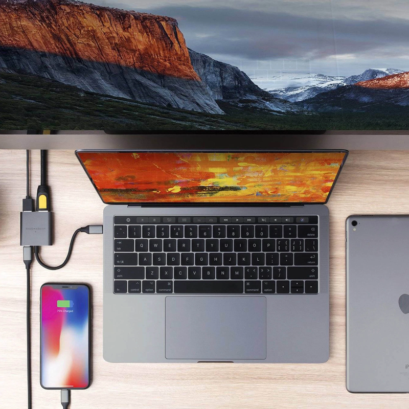 Cổng chuyển HyperDrive 4K HDMI 3-in-1 USB-C Hub