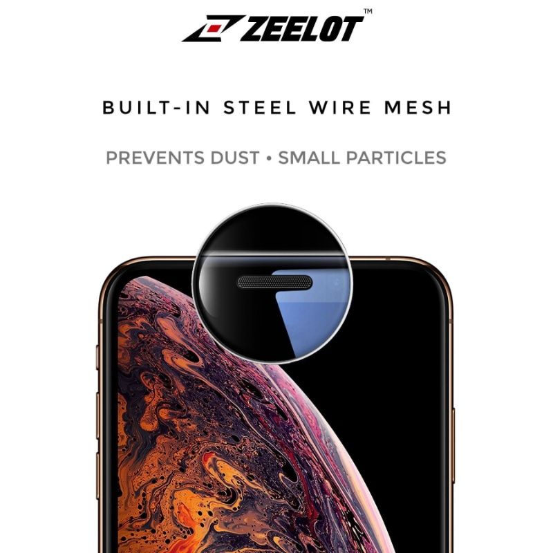 Kính Cường Lực Chống Tia Xanh (Có Lưới Loa) ZEELOT cho iPhone 11 Pro Max 6.5