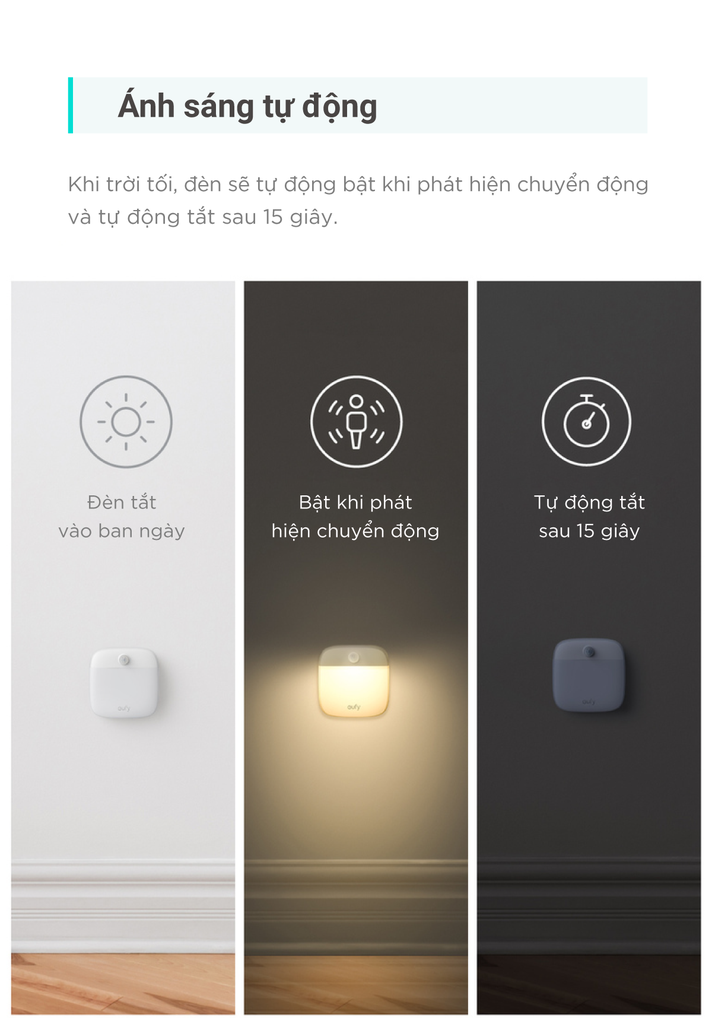 Bộ 3 đèn Eufy Lumi Dual-bright, 0.2W - T1305