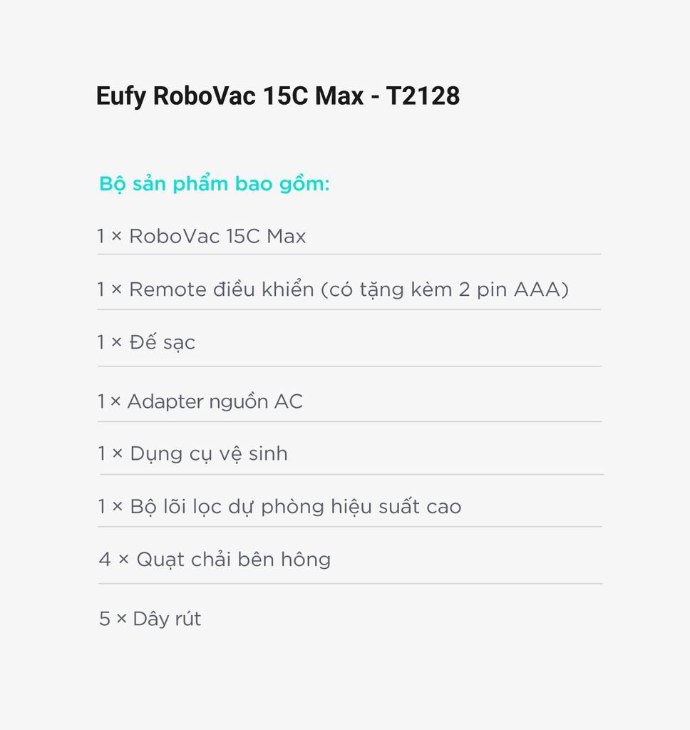 Robot Hút Bụi Eufy RoboVac 15C Max - T2128