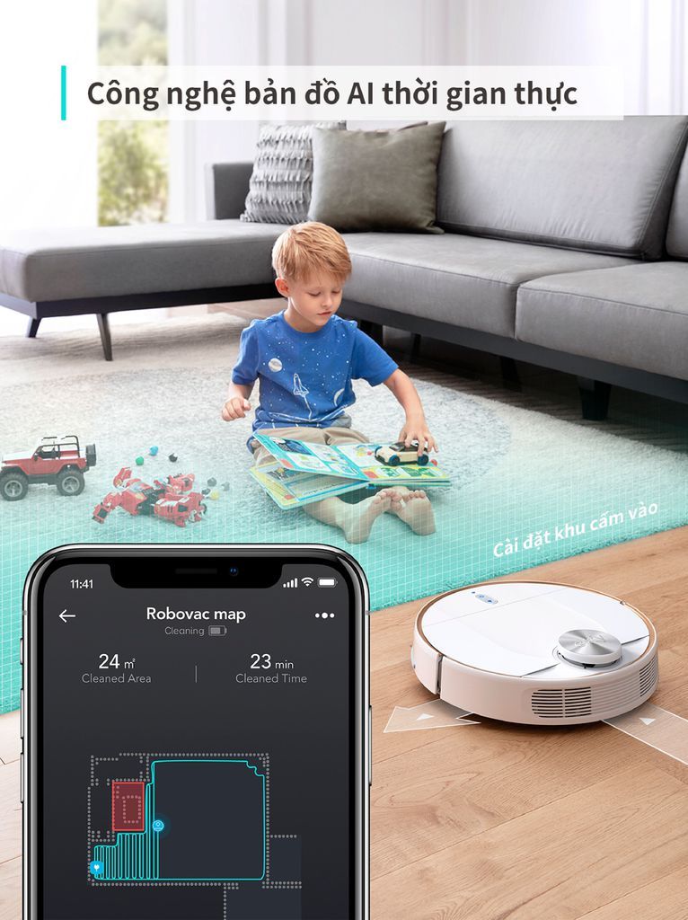 Robot Hút Bụi Eufy RoboVac L70 Hybrid - T2190