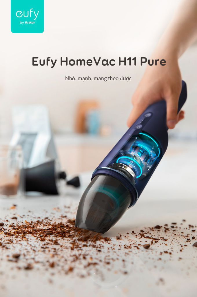 Máy hút bụi mini cầm tay Eufy HomeVac H11 Pure - T2520