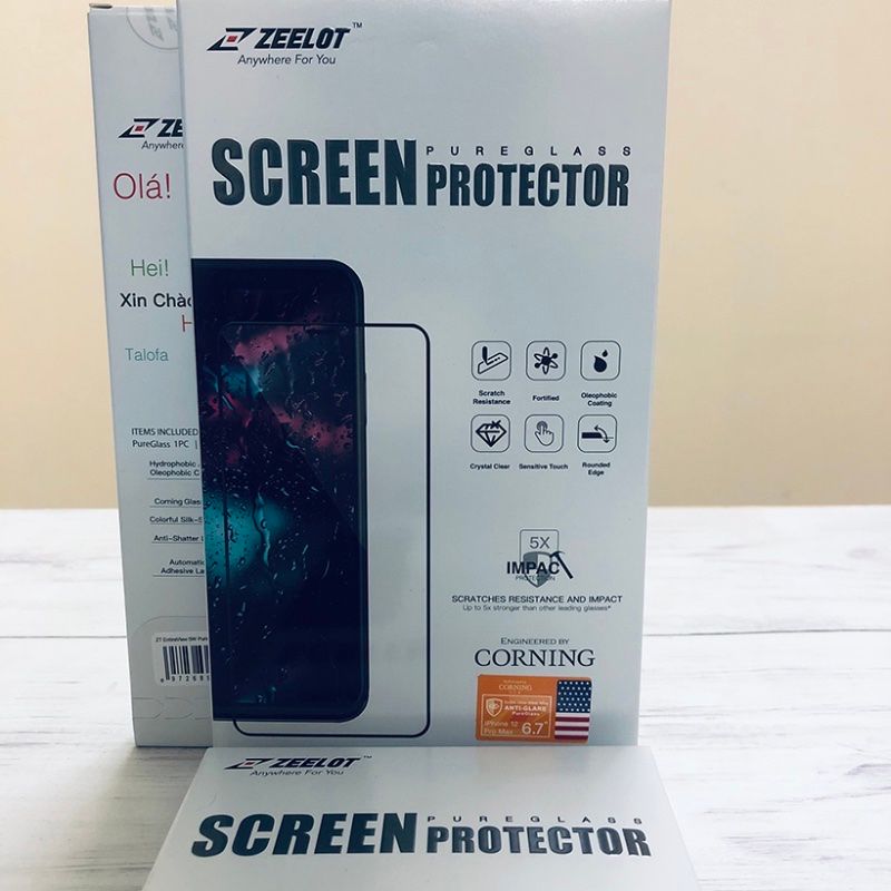 Kính Trong (Có Lưới Loa) ZEELOT cho iPhone 12 Pro Max 6.7