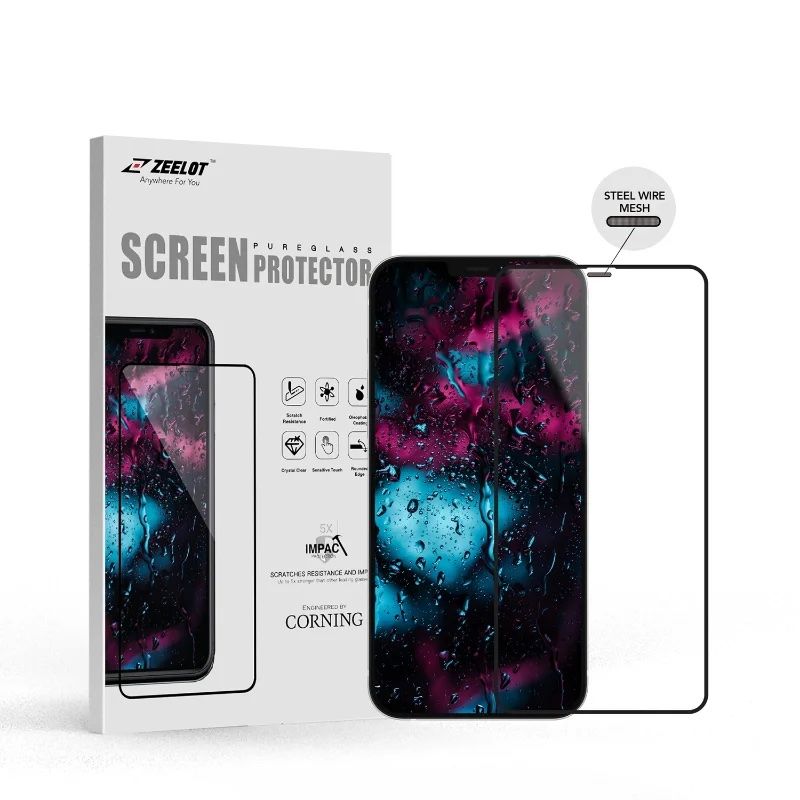 Kính Trong (Có Lưới Loa) ZEELOT cho iPhone 12 Pro Max 6.7
