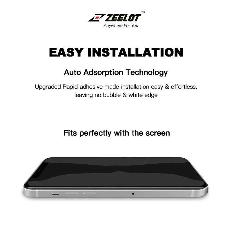 Kính Cường Lực Chống Nhìn Trộm (Có Lưới Loa) ZEELOT cho iPhone 12 Pro Max 6.7