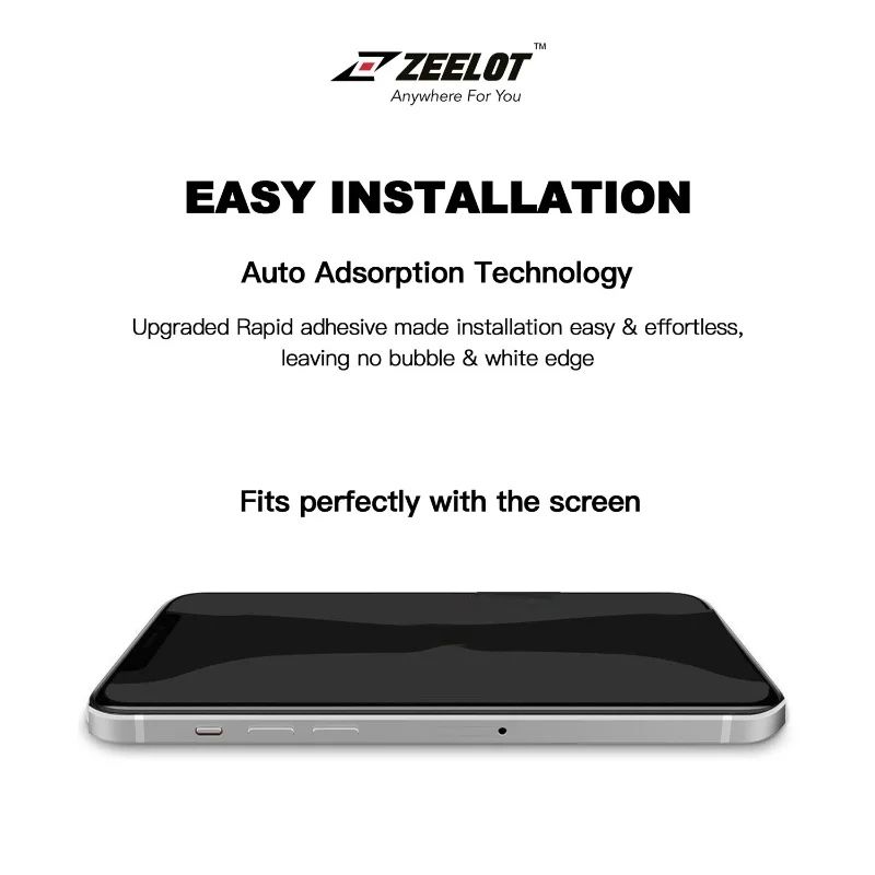 Kính Chống Vân Tay (Có Lưới Loa) ZEELOT cho iPhone 12 Pro Max 6.7