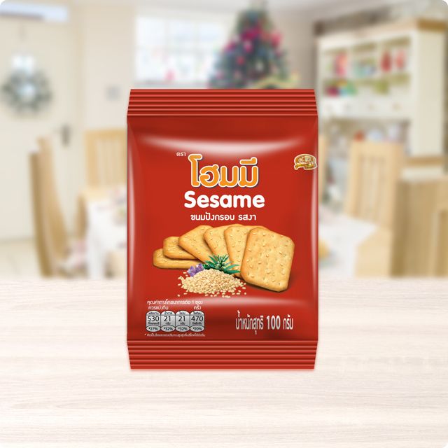 Combo 5 hộp Bánh Homey Mè 100gr - Homey Sesame Cracker