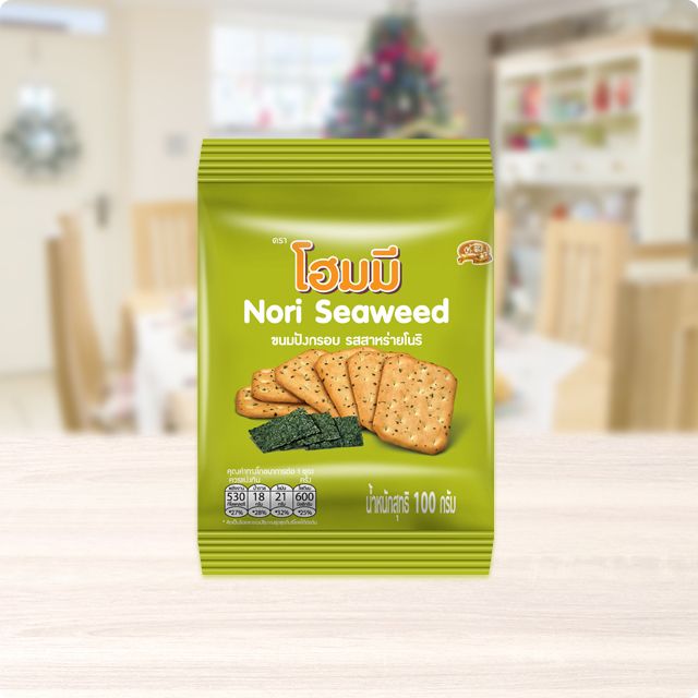 Combo 5 hộp Bánh Homey Rong Biển 100gr - Homey Nori Seaweed Cracker