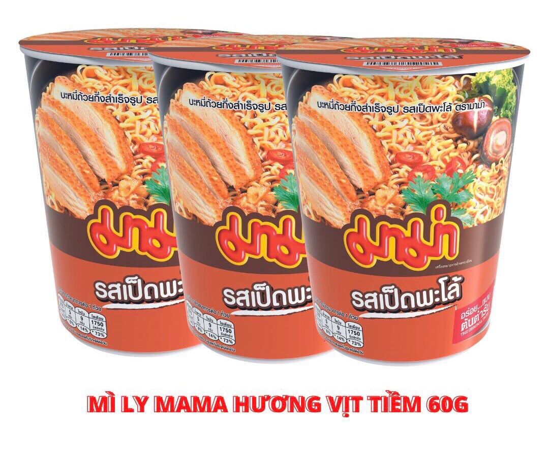 Combo 6 ly Mì MAMA Hương Vịt Tiềm 60g