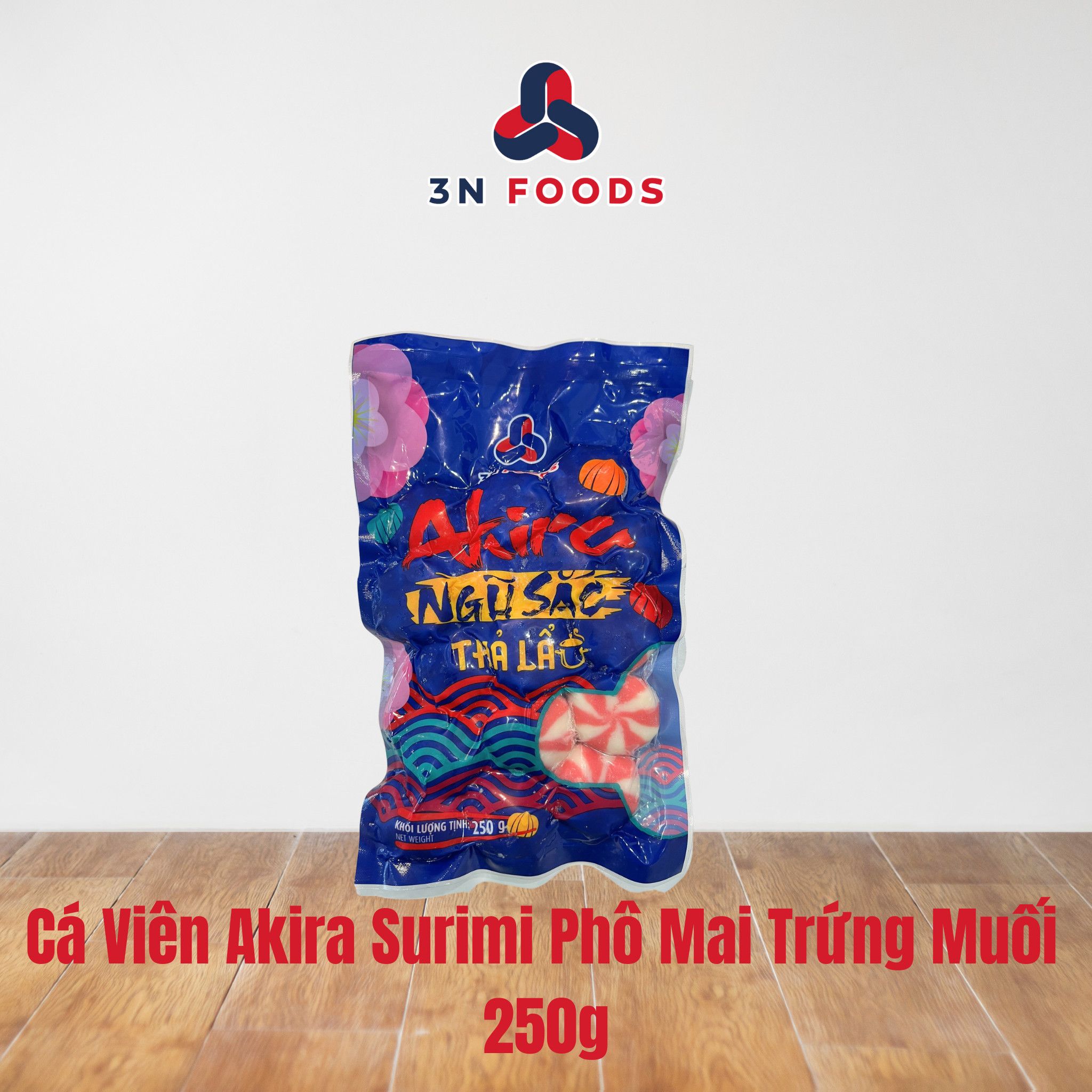 Cá viên Akira surimi nhân phô mai trứng muối