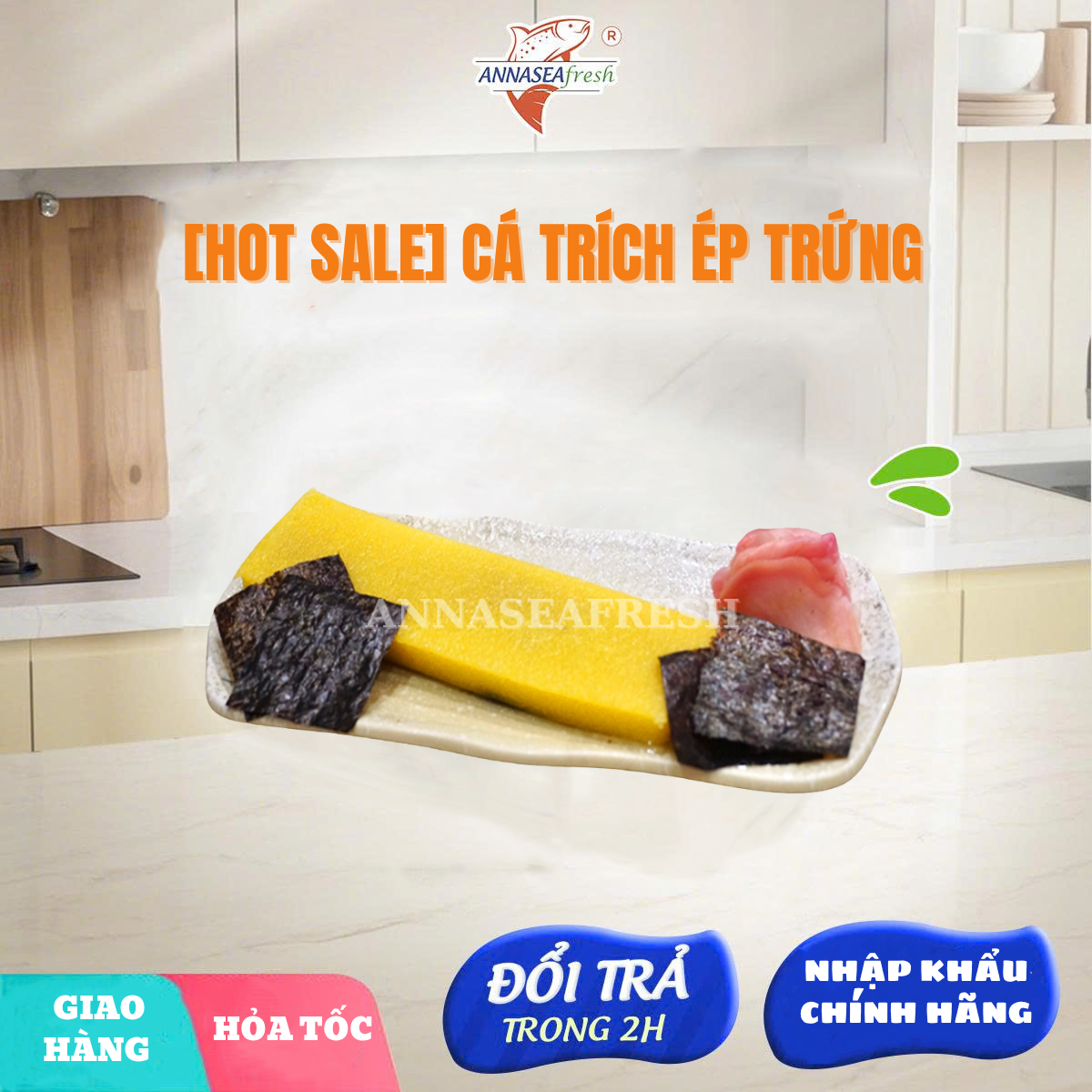 Set 01 – Cá Trích Ép Trứng 160gr – Sashimi Tươi Ngon Chuẩn Nhật | Annaseafresh