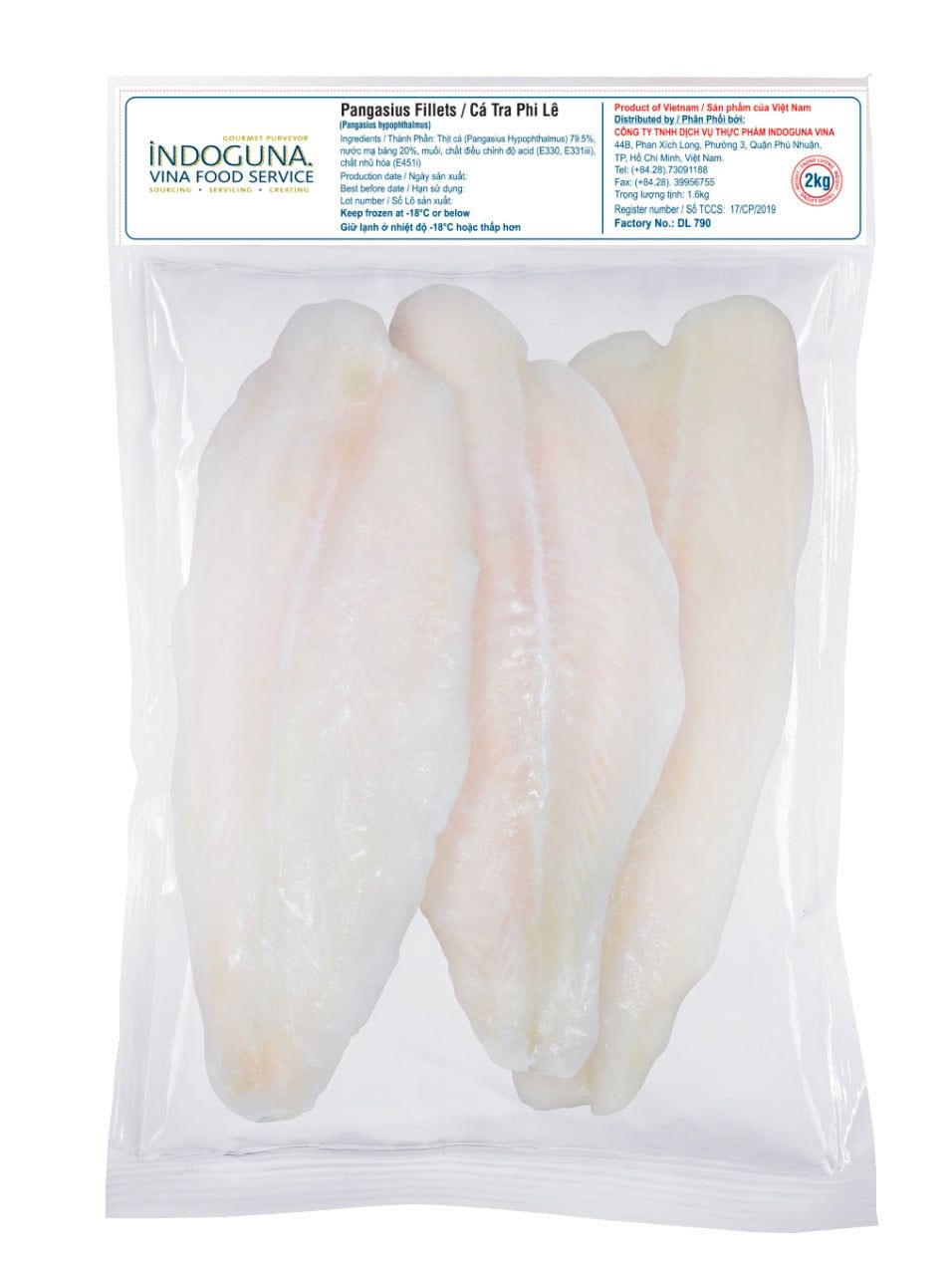 Cá Tra Fillet Indoguna 1 kg