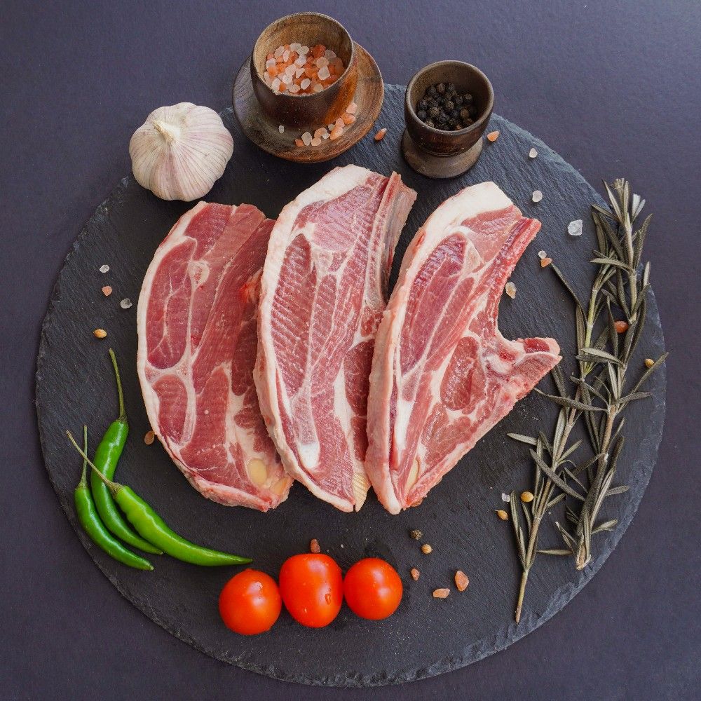 Vai Cừu Úc Có Xương White Stripes Cắt Steak Đông Lạnh 1kg