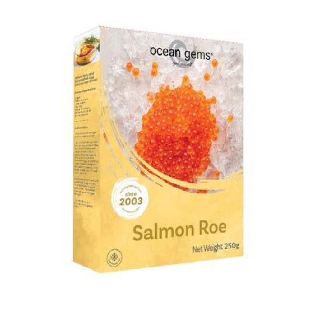 Trứng Cá Hồi Nhật Ikura Ocean Gems Đông Lạnh 250g