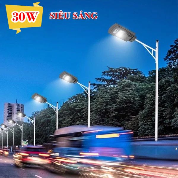 Đèn Led Năng Lượng Mặt Trời Sân Vườn 30W 60 Led Siêu Sáng