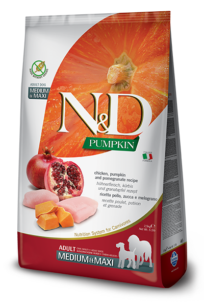 Hạt N&D Grain Free Pumpkin cho chó 2.5KG