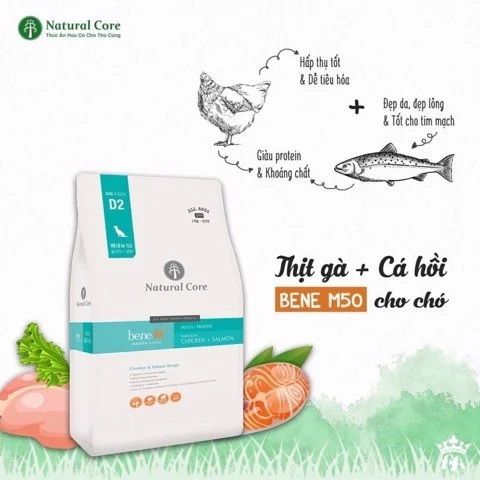 NaturalCore - Thức ăn hạt dành cho chó Thịt Gà & Cá Hồi