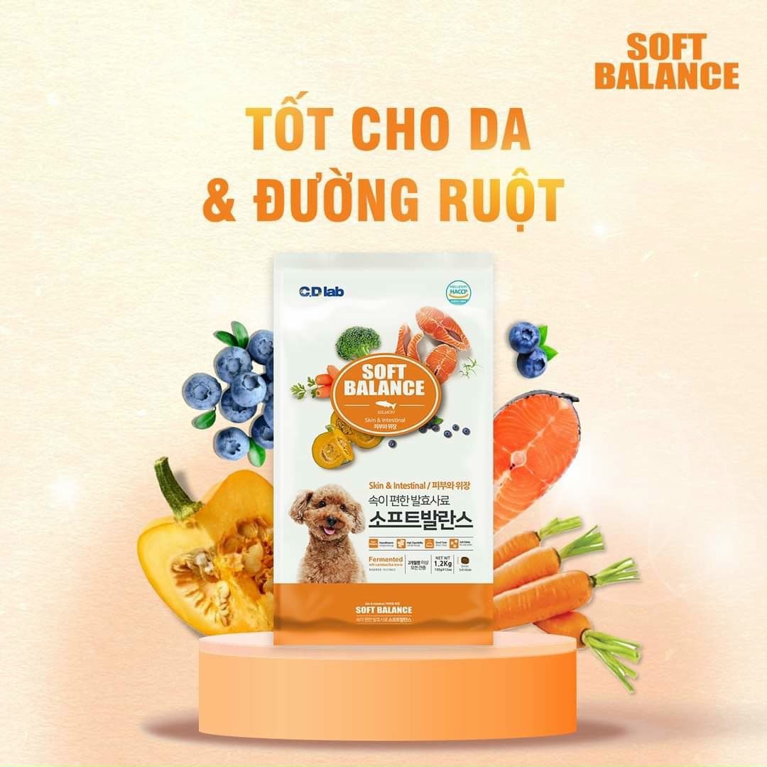 Soft Balance - Thức ăn hạt mềm cho chó mọi lứa tuổi 1,2KG