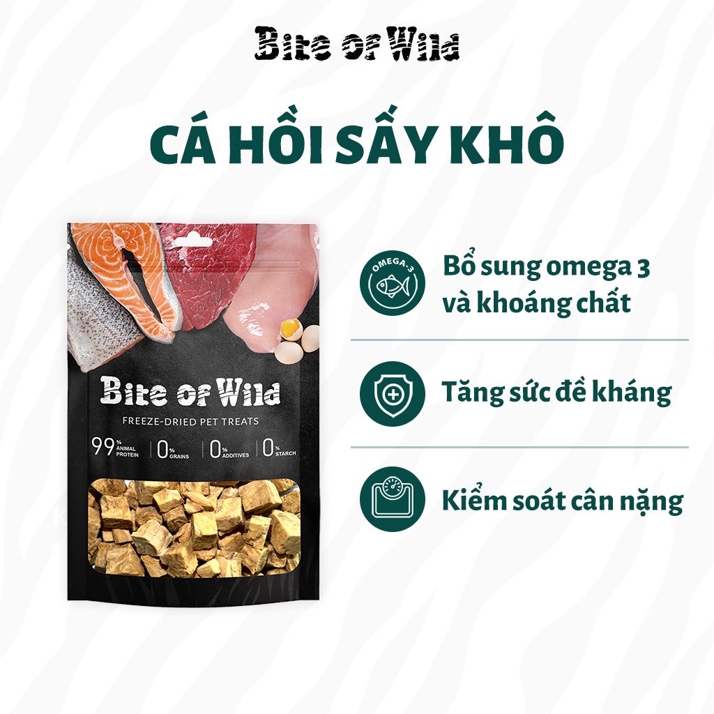 Thịt sấy khô Bite Of Wild dành cho mèo mọi lứa tuổi