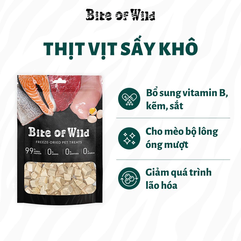 Thịt sấy khô Bite Of Wild dành cho mèo mọi lứa tuổi