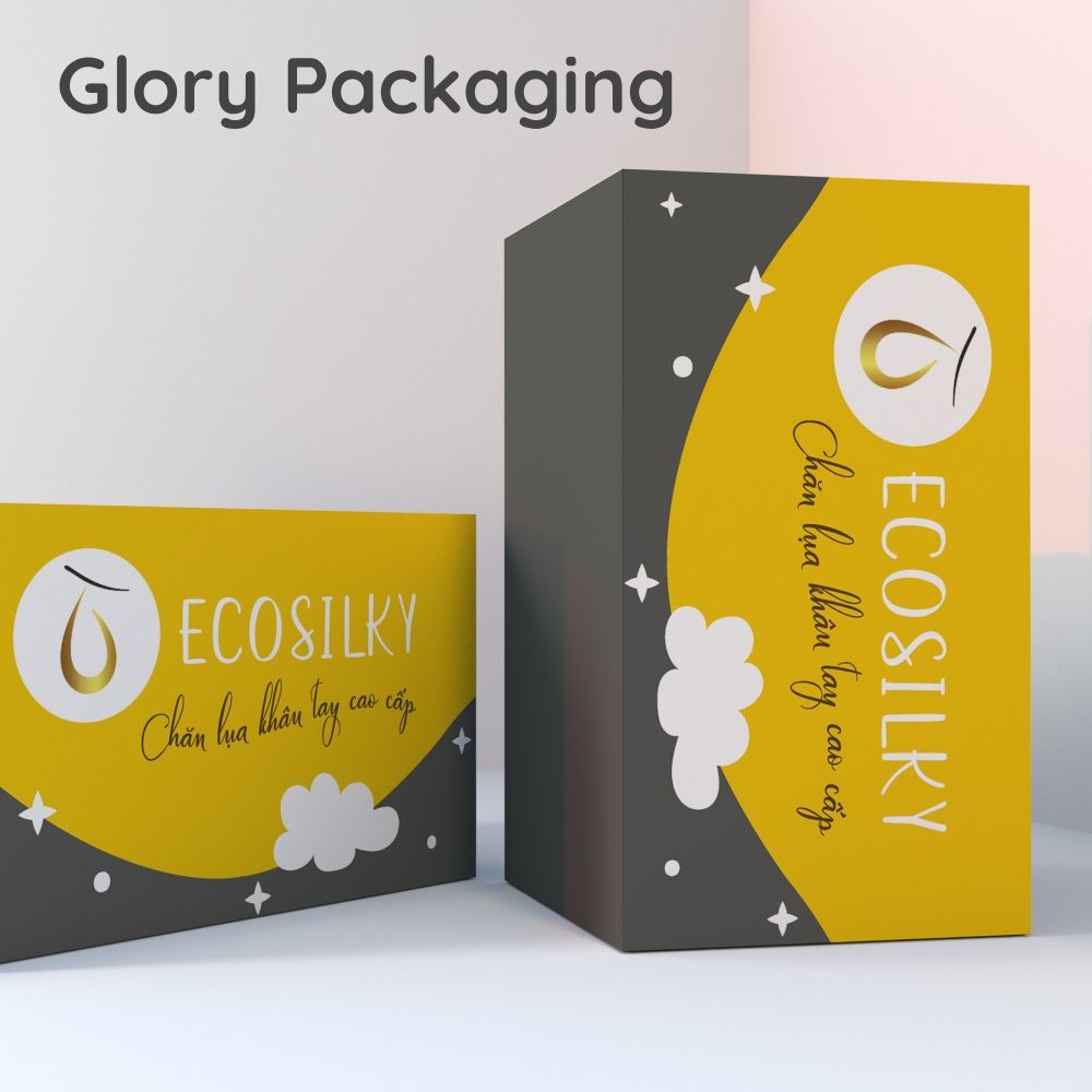 Thùng carton cho sản phẩm nệm gối bồi couche in offset sắc nét