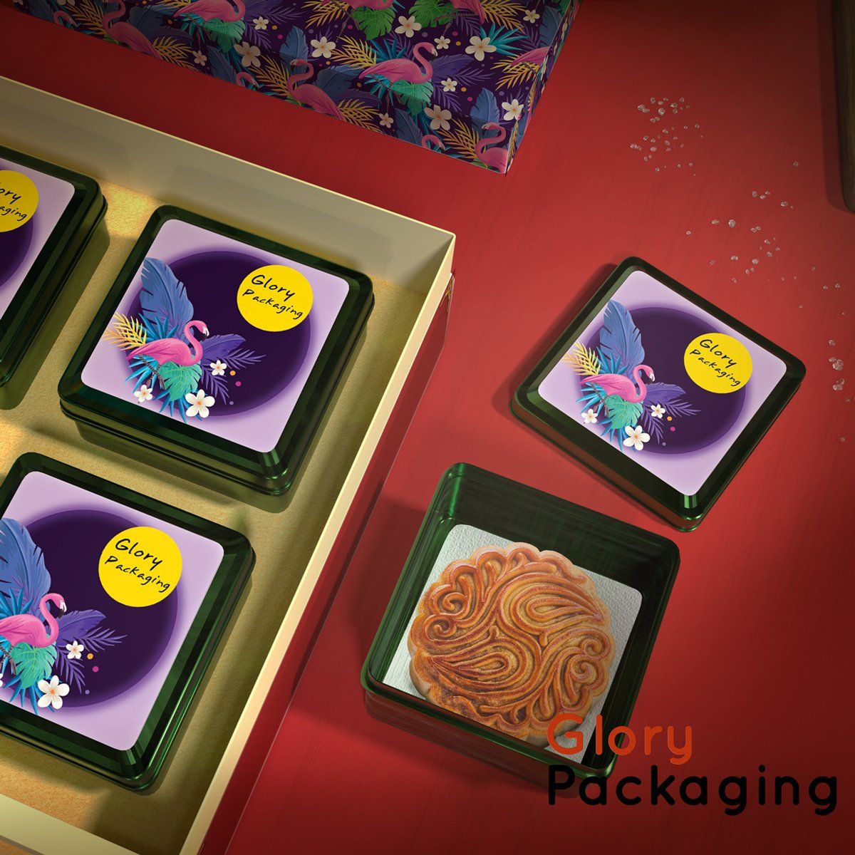 Hộp quà tặng bánh trung thu 2021 - Hồng hạc
