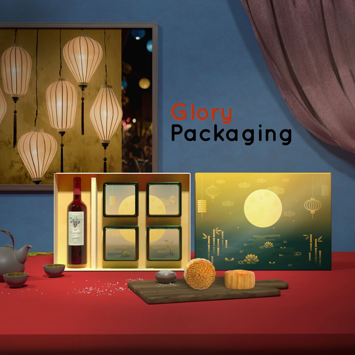 Hộp quà tặng bánh trung thu 2021 - Trăng vàng