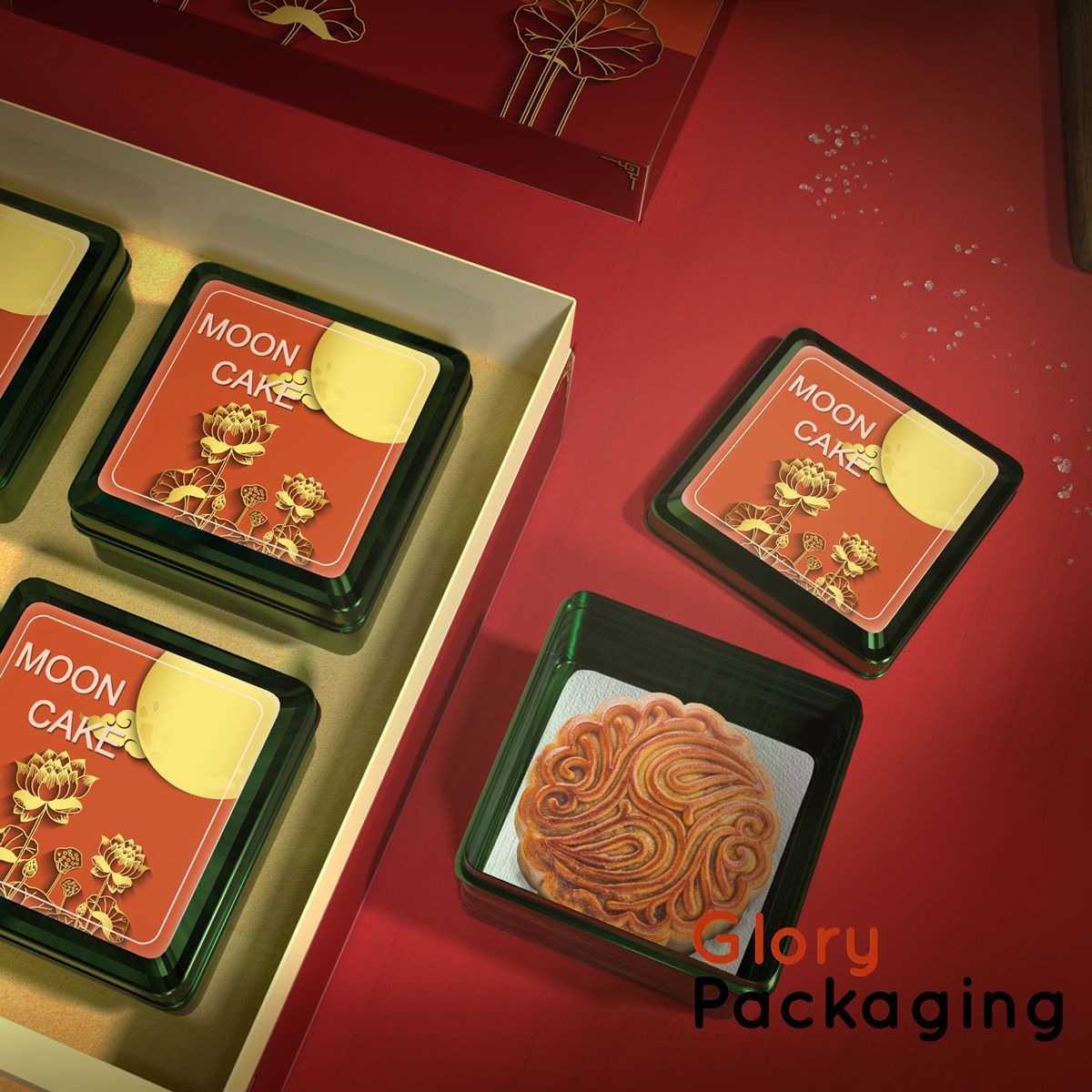 Hộp quà tặng bánh trung thu 2021 - Cánh sen ngày rằm
