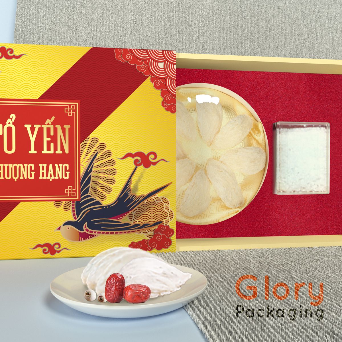 Hộp cứng đặc sản Yến Sào chim Yến phượng hoàng nổi bật