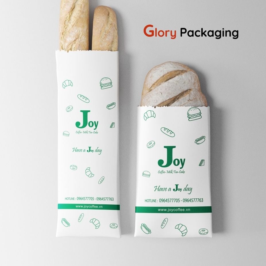 Bao giấy đựng bánh mì bánh ngọt thực phẩm