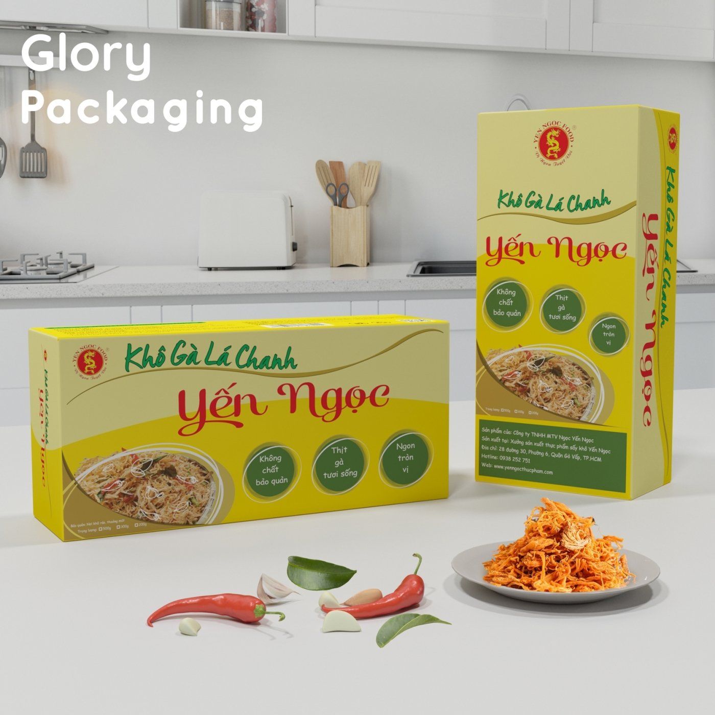 Hộp mềm in offset cho thực phẩm khô gà