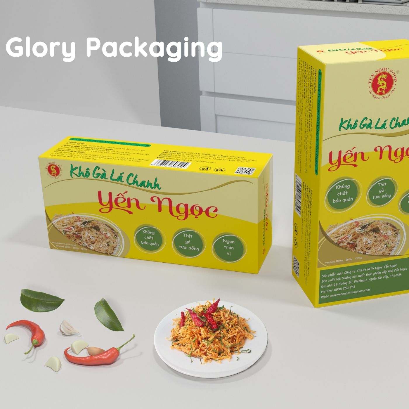 Hộp mềm in offset cho thực phẩm khô gà