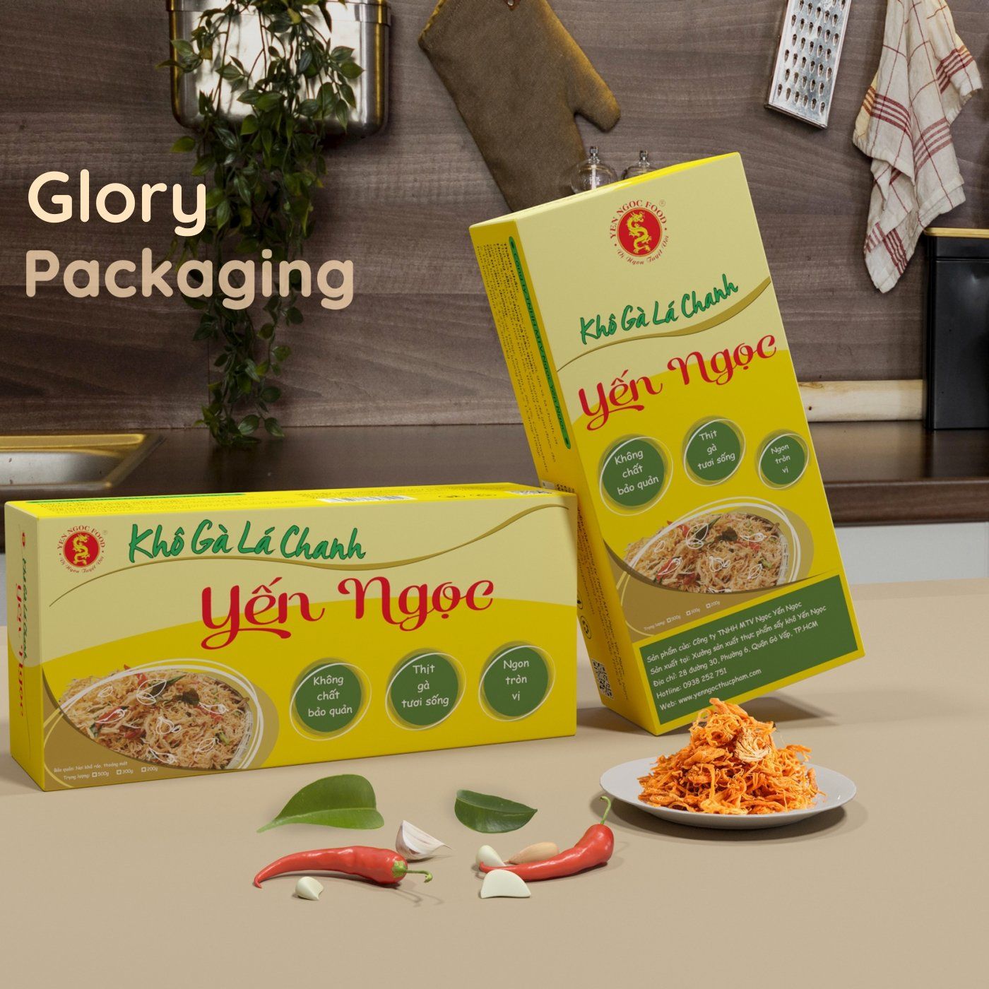 Hộp mềm in offset cho thực phẩm khô gà