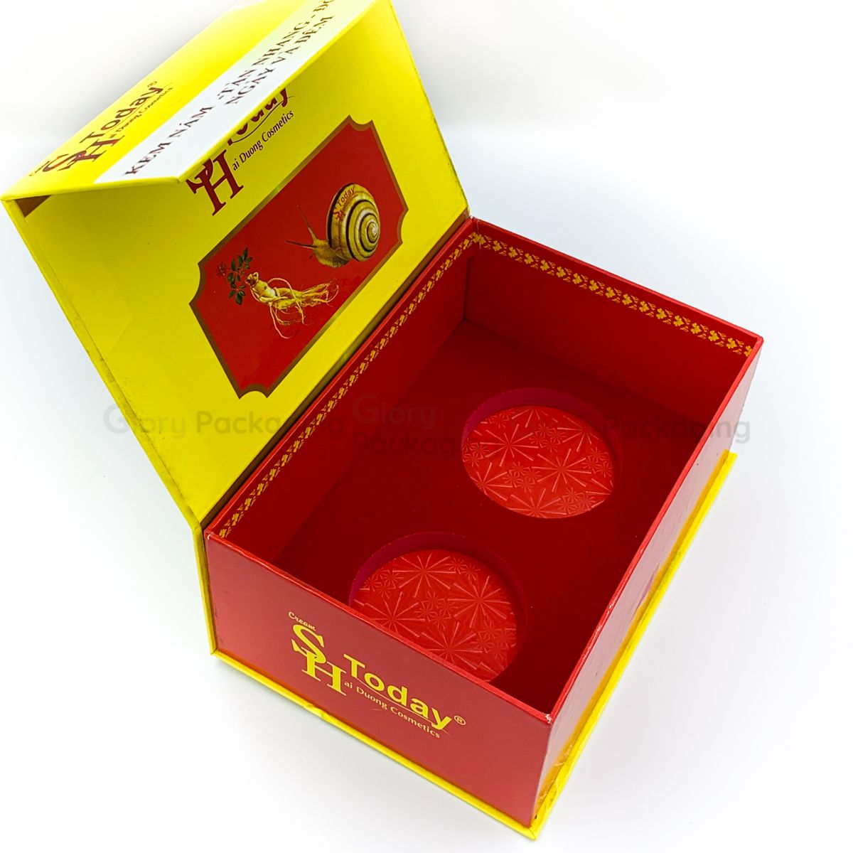 Hộp cứng mỹ phẩm nắp nam châm cán màng hologram