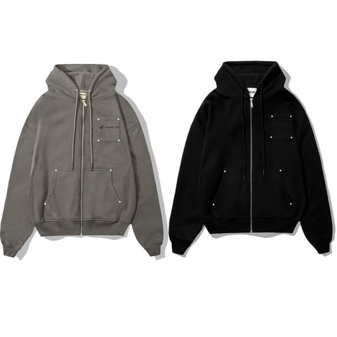  BASIC HOODIE BOXY ZIP 